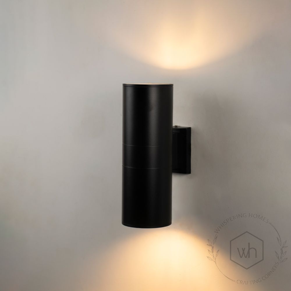 Bi Directional Outdoor Wall Light Light On White Background