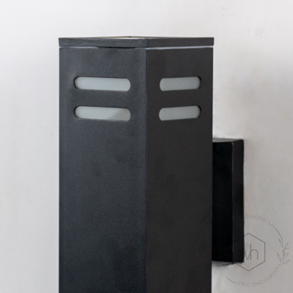 Shadow Outdoor Wall Light - Black Closeup