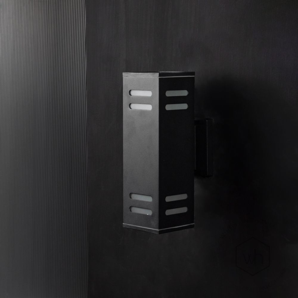 Shadow Outdoor Wall Light - Black Light Off Black Background