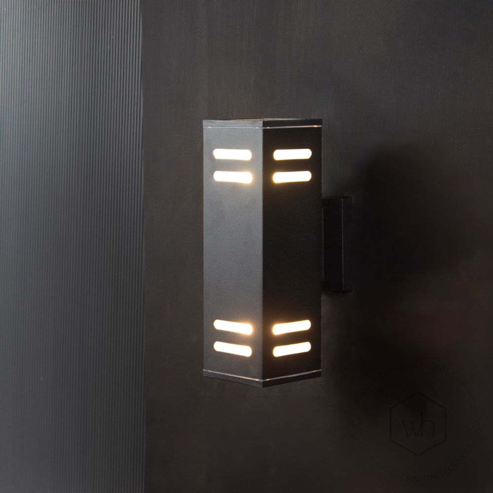 Shadow Outdoor Wall Light - Black Light On Black Background