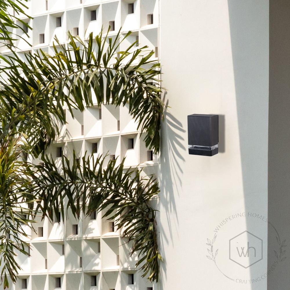 Modern Outdoor Wall Light - Black Lifestyle