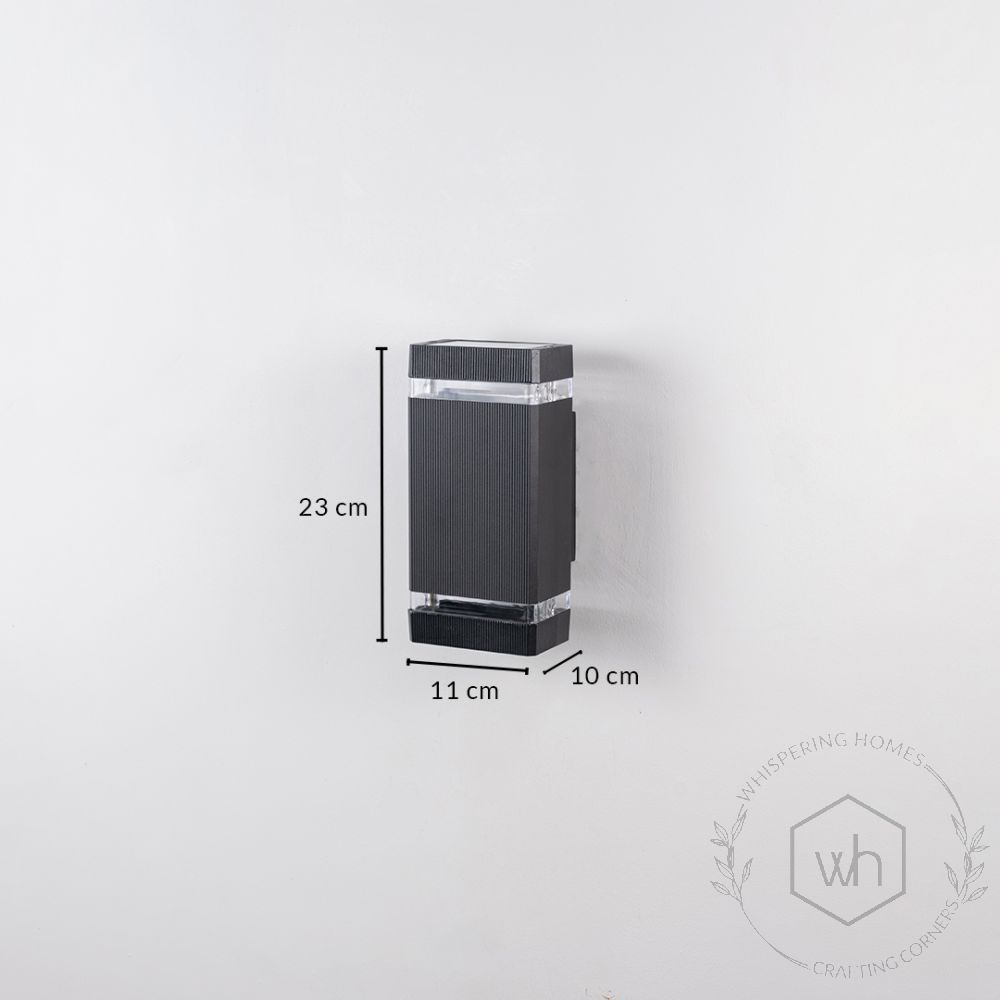 Up-Down Outdoor Wall Light - Black Dimensions