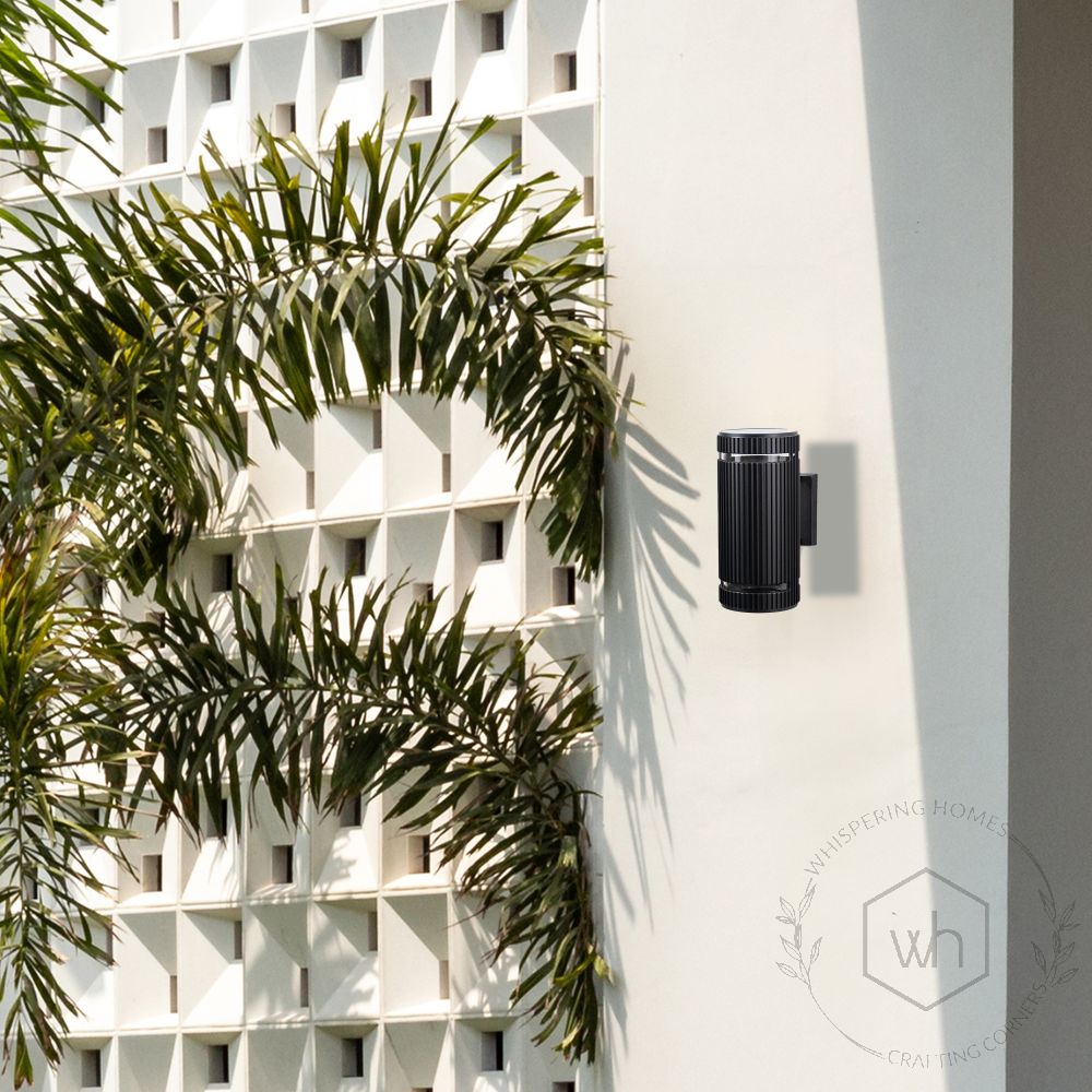 Northill Outdoor Up & Down Wall Light - Black Lifestyle