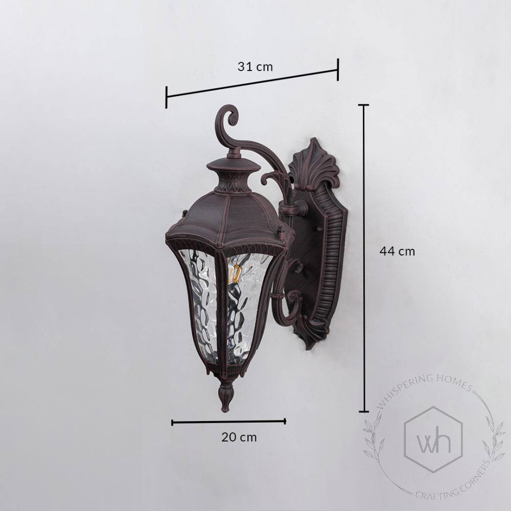 Adam Outdoor Wall Light - Black Dimensions