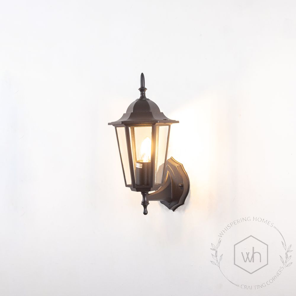 Retro Outdoor Wall Light - Small Light On White Background