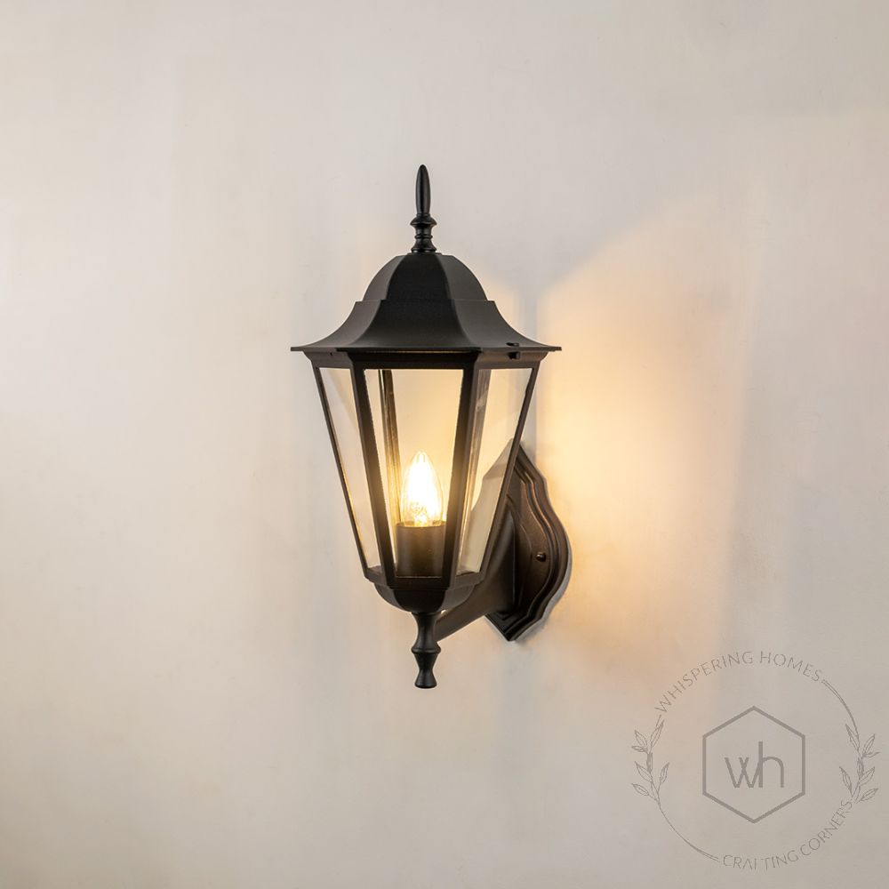 Retro Outdoor Wall Light - Large Light On White Background