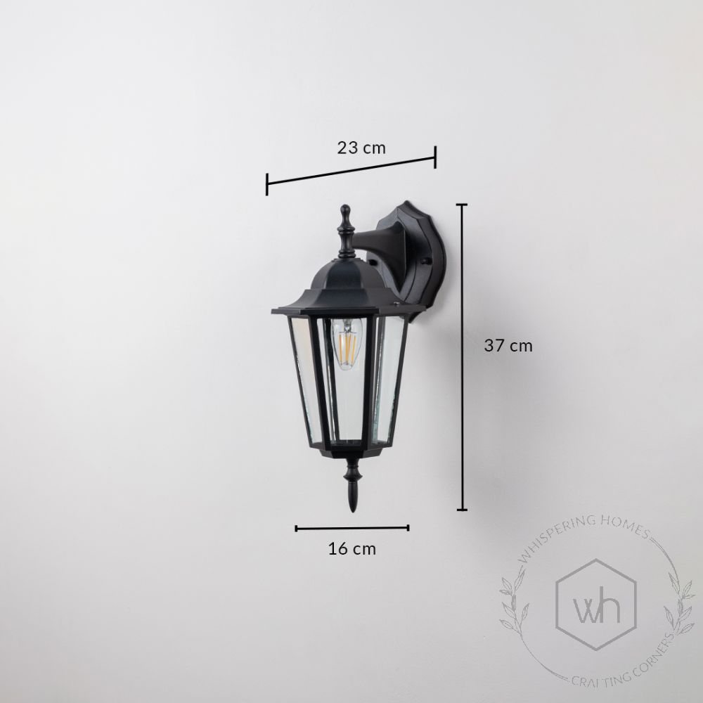 Down Facing Outdoor Wall Light - Small Dimensions