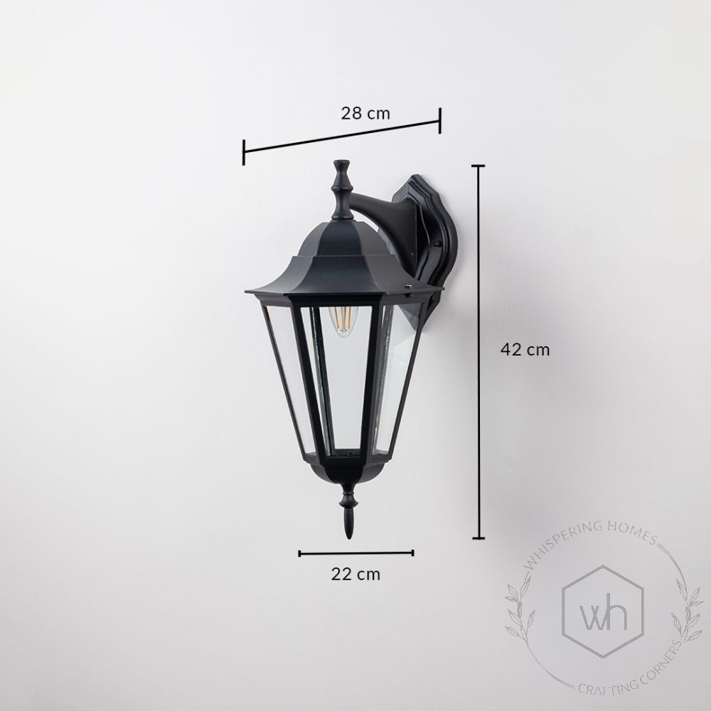 Down Facing Outdoor Wall Light - Large Dimensions