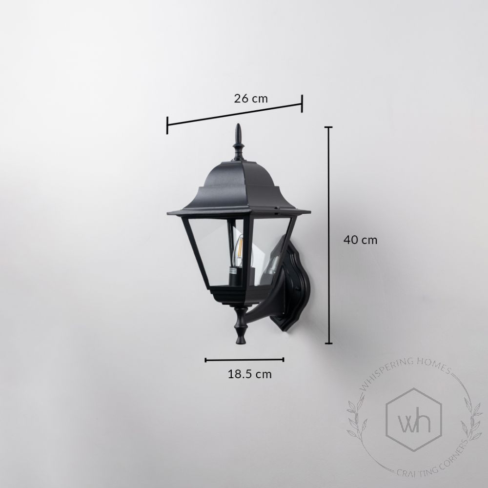 Up Facing Outdoor Wall Light - Large Dimensions