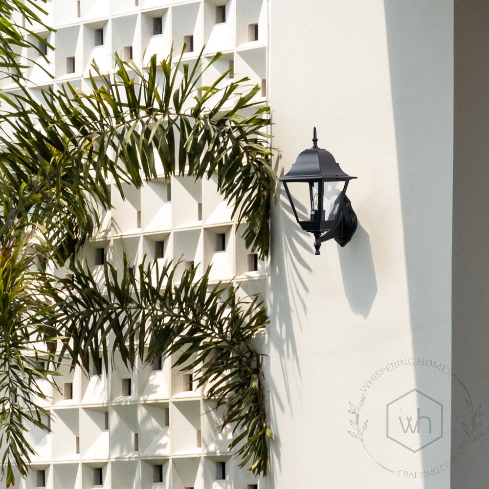 Up Facing Outdoor Wall Light - Large Lifestyle