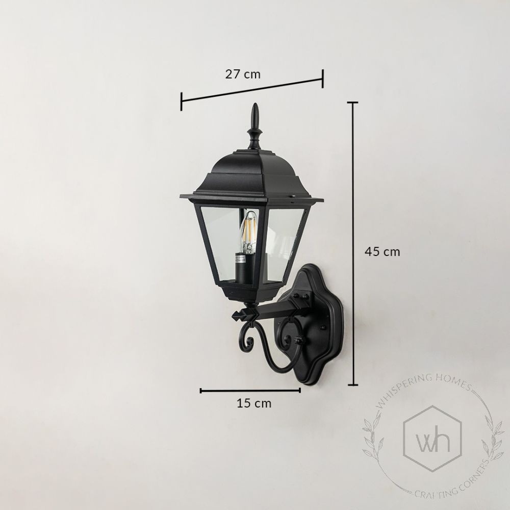 Valera Outdoor Wall Light - Black Dimensions