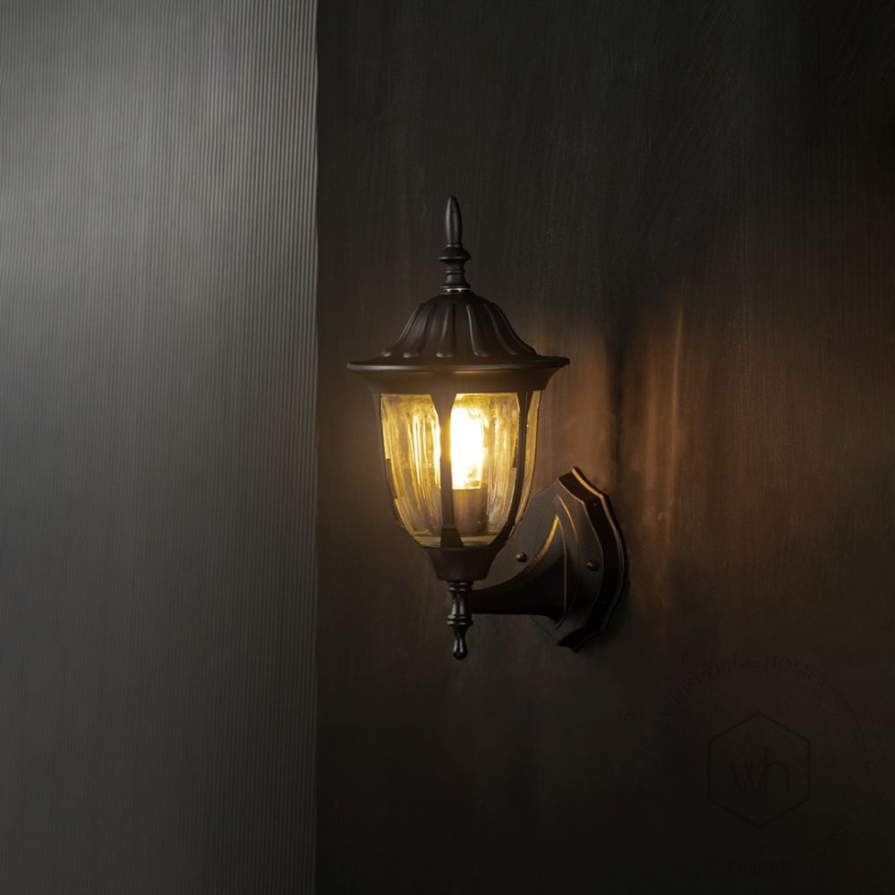 Morrow Outdoor Wall Lamp - Small Light On Black Background