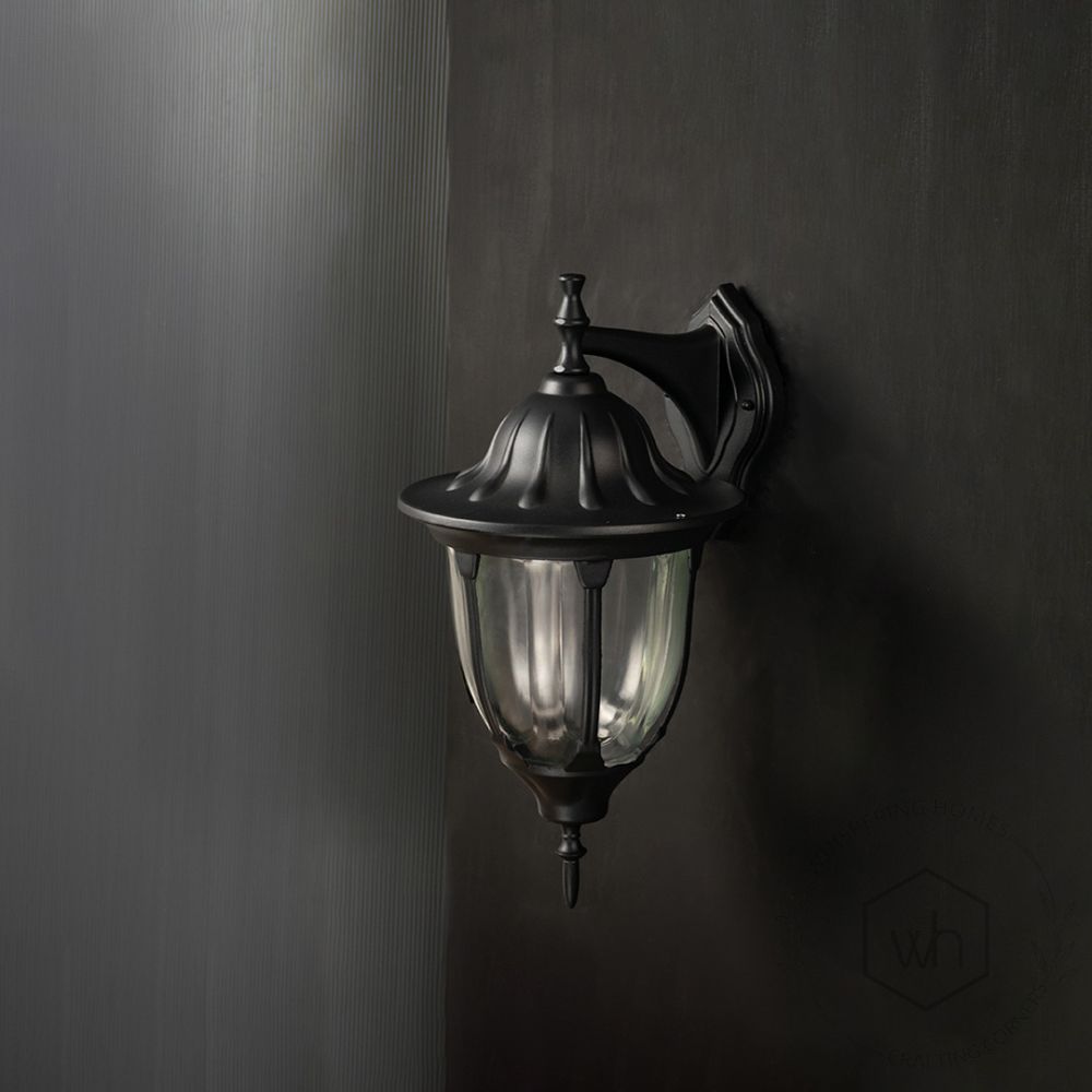 Morocco Outdoor Wall Light - Small Light Off Black Background