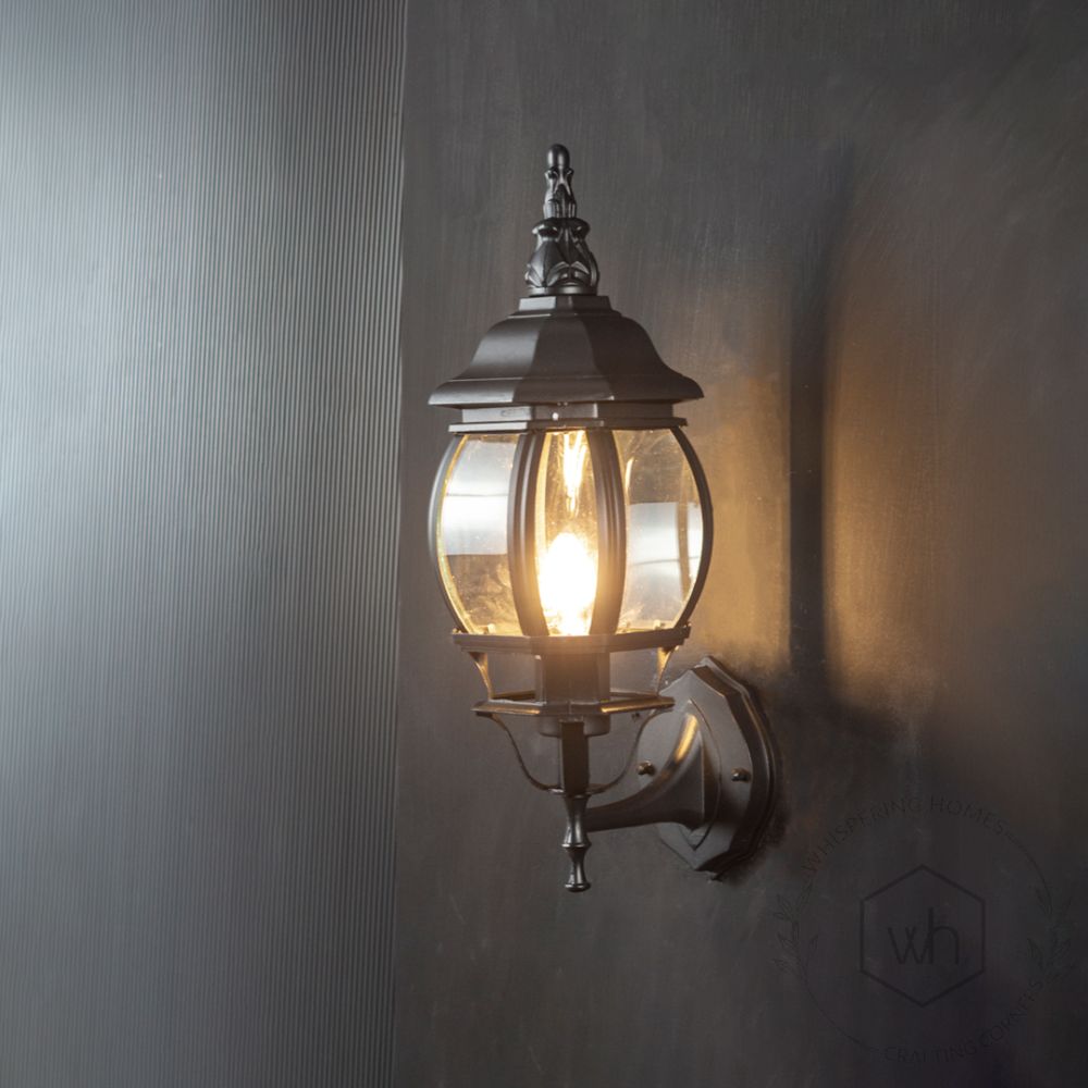 Exterior Outdoor Wall Light - Small Light On Black Background