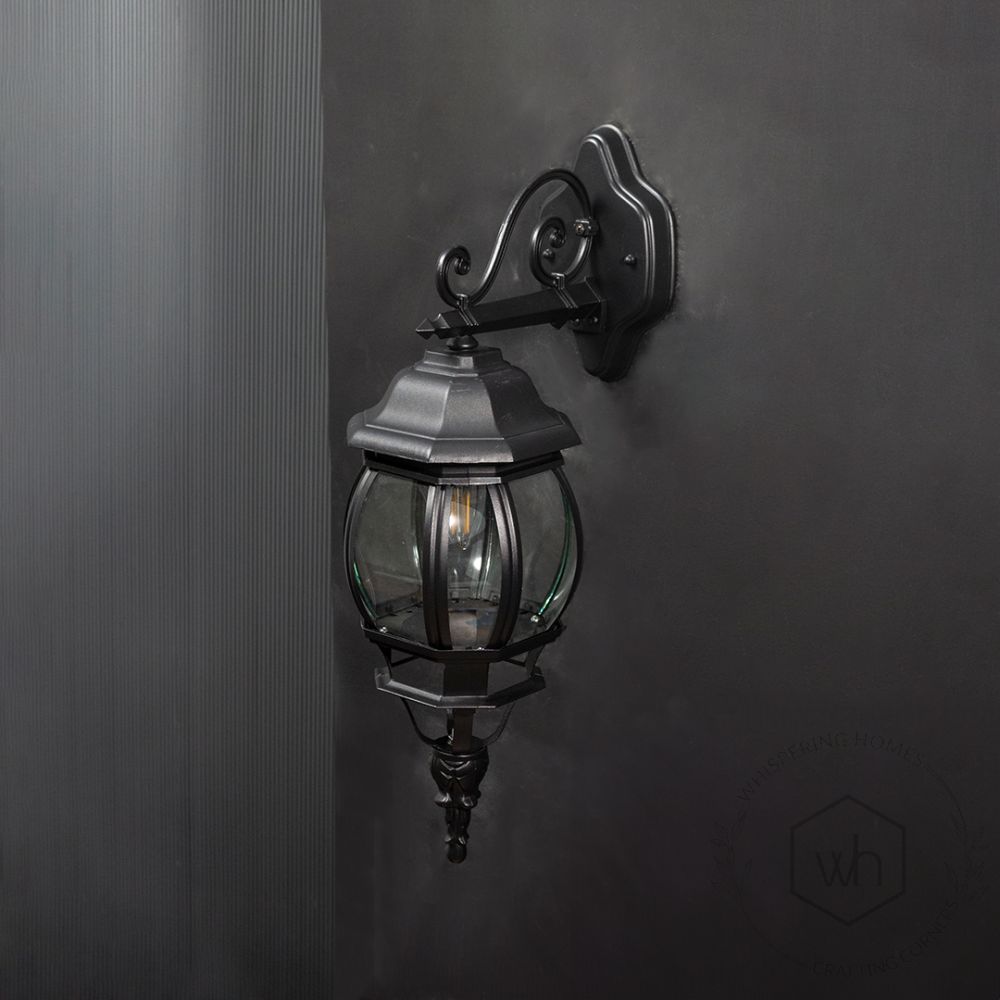 Industrial Down Wall Light - Black Light Off Black Background