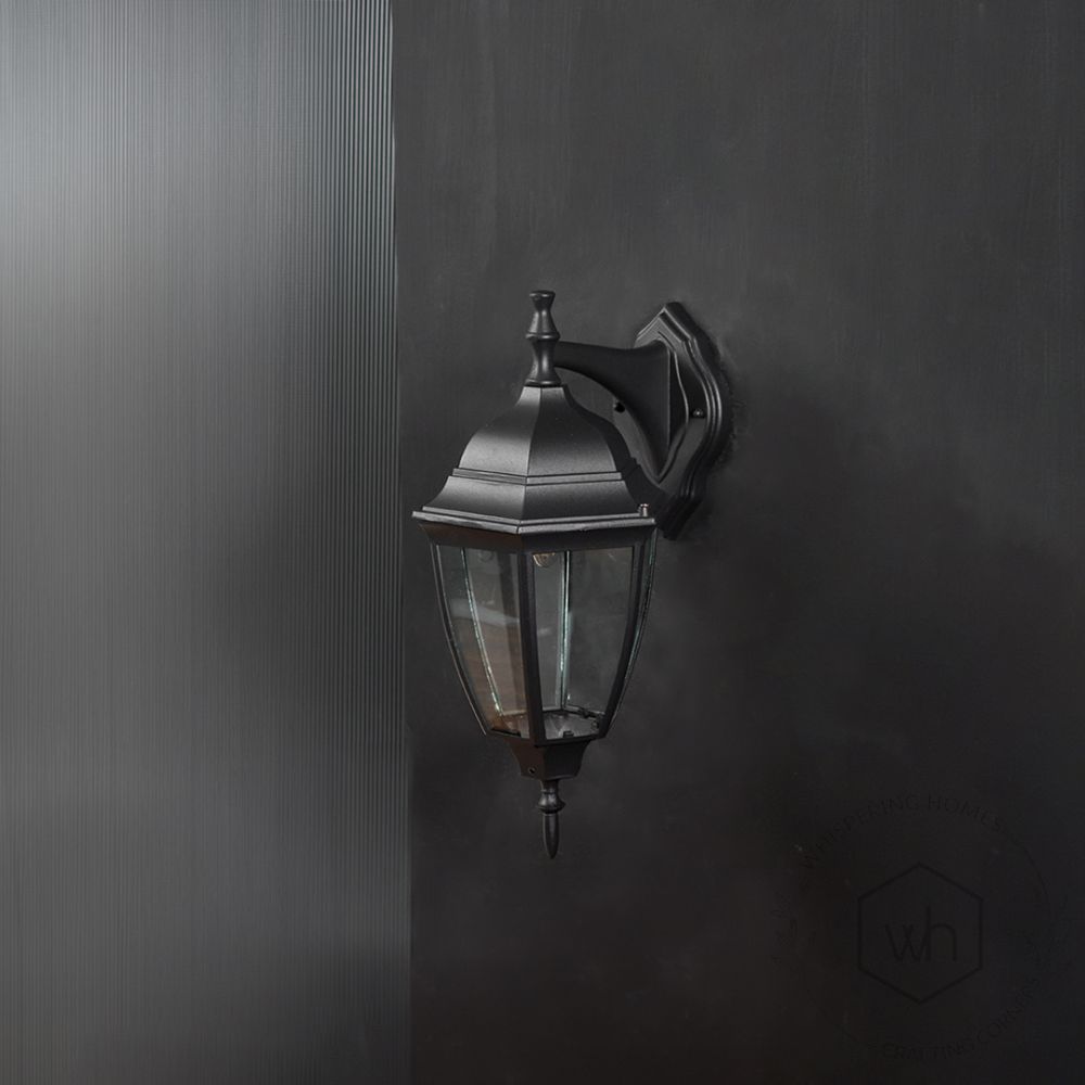 Oxford Outdoor Wall Lantern - Large Light Off Black Background