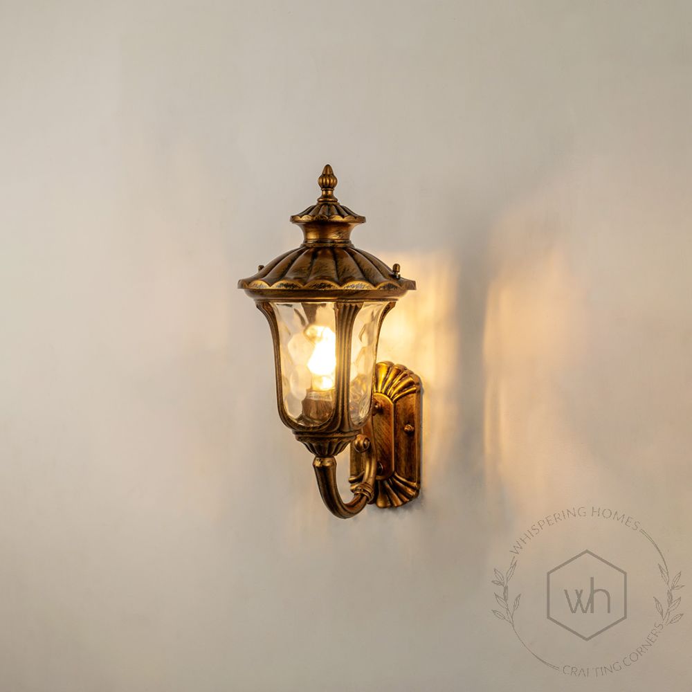 Villa Outdoor Wall Lamp - Small Light On White Background