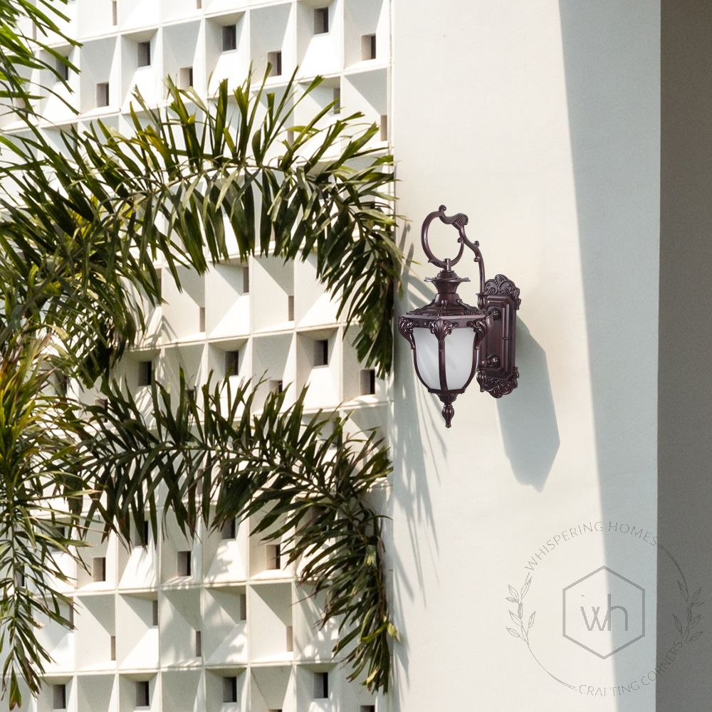 Fervor Outdoor Wall Light - Dark Brown Lifestyle