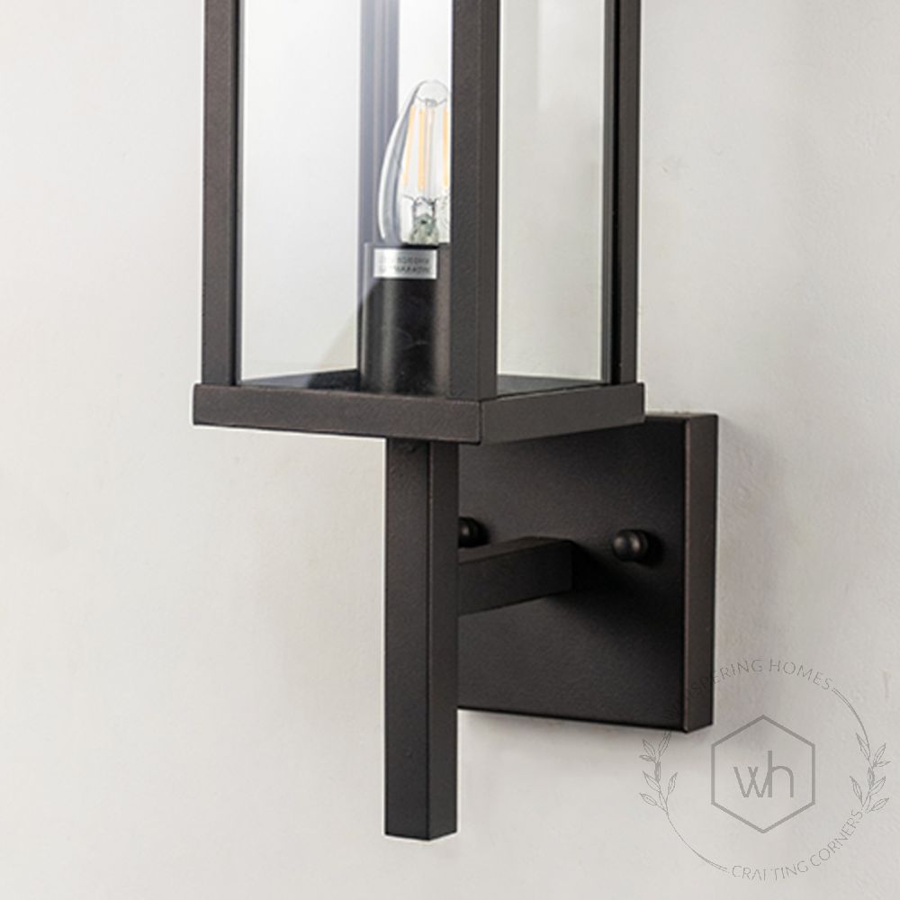 Palanga Outdoor Wall Light - Black Closeup