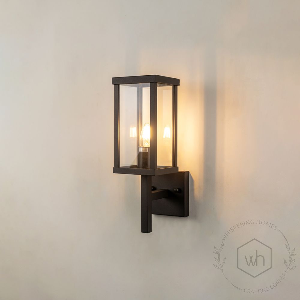 Palanga Outdoor Wall Light - Black Light On White Background