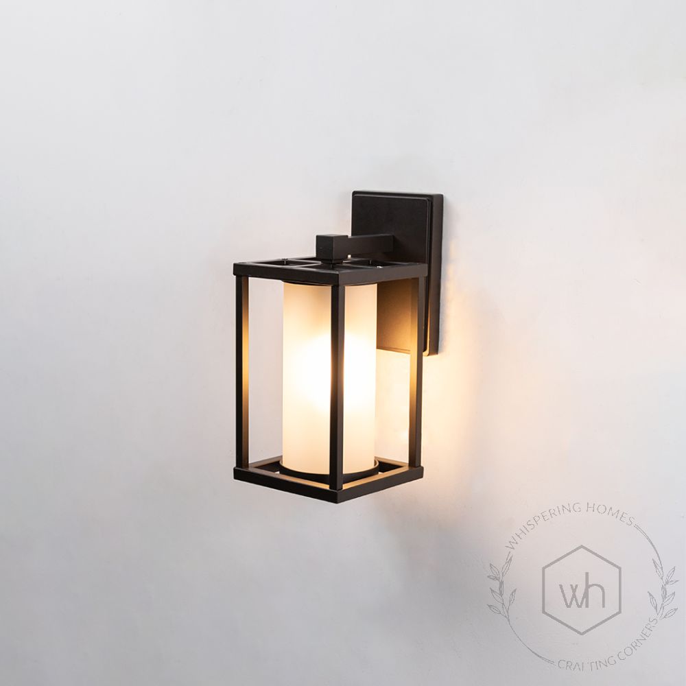 Outdoor Wall Lamp - Brown Light On White Background