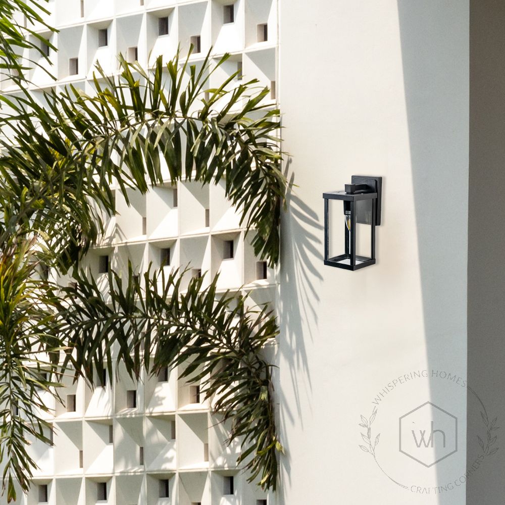 Square Outdoor Wall Light - Glass Lifestyle