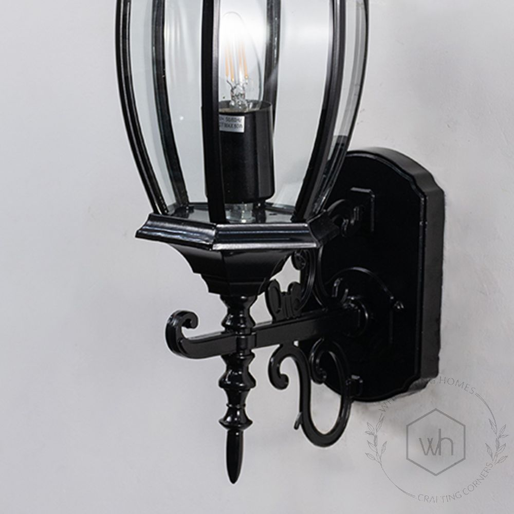 Posse Outdoor Wall Light - Black Closeup