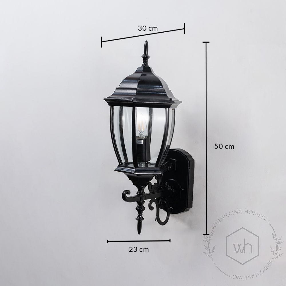 Posse Outdoor Wall Light - Black Dimensions