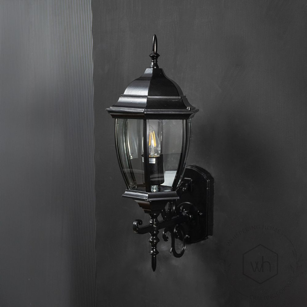 Posse Outdoor Wall Light - Black Light Off Black Background