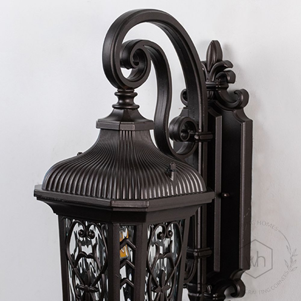 Valhalla Outdoor Wall Light - Dark Brown Closeup