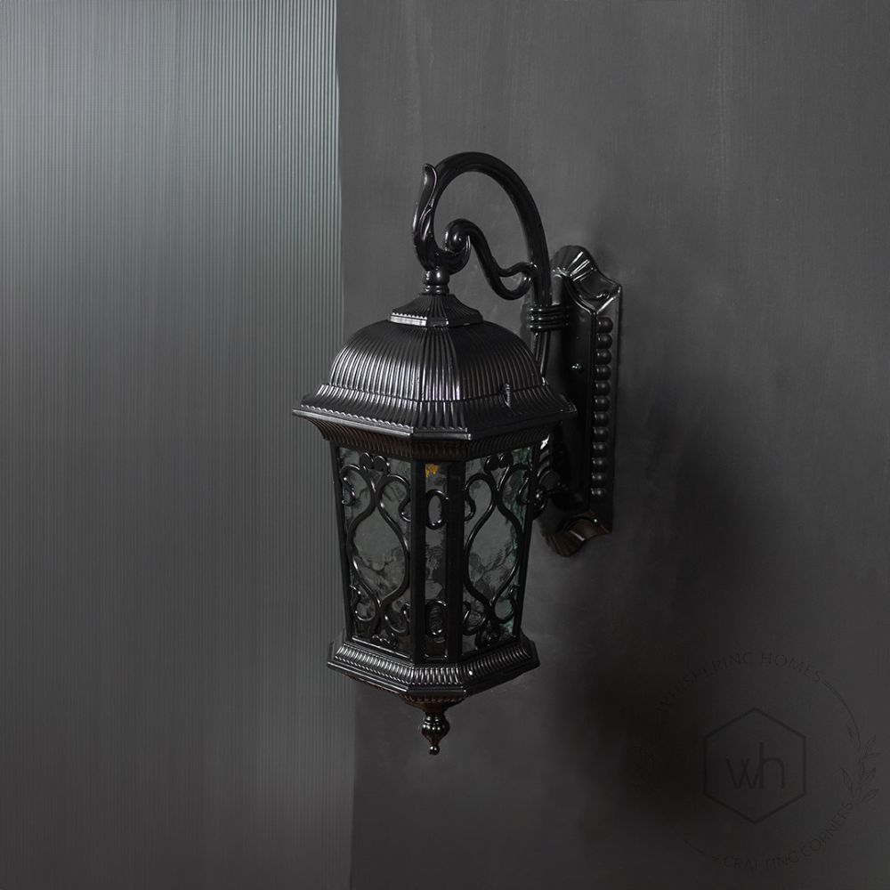 Warwick Outdoor Wall Light - Black Light Off Black Background