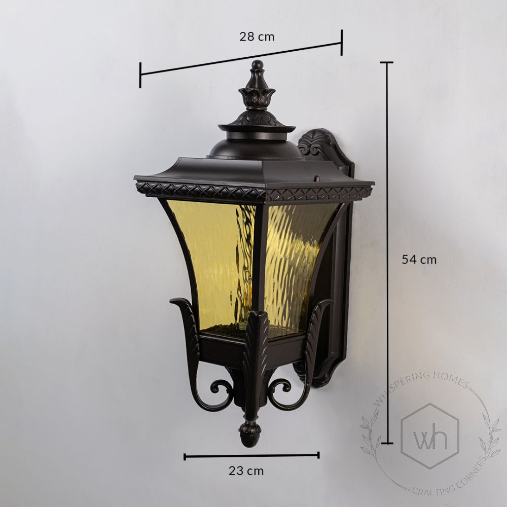 Malcolm Outdoor Wall Light - Dark Brown Dimensions