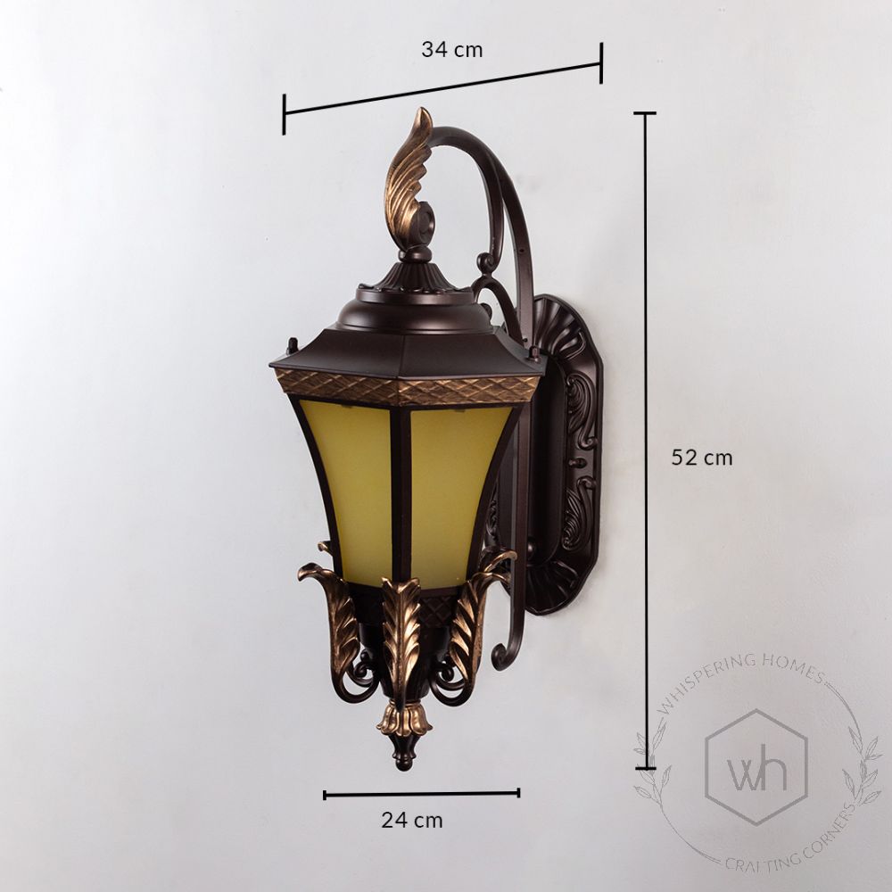 Guerre Outdoor Wall Light - Dark Brown Dimensions