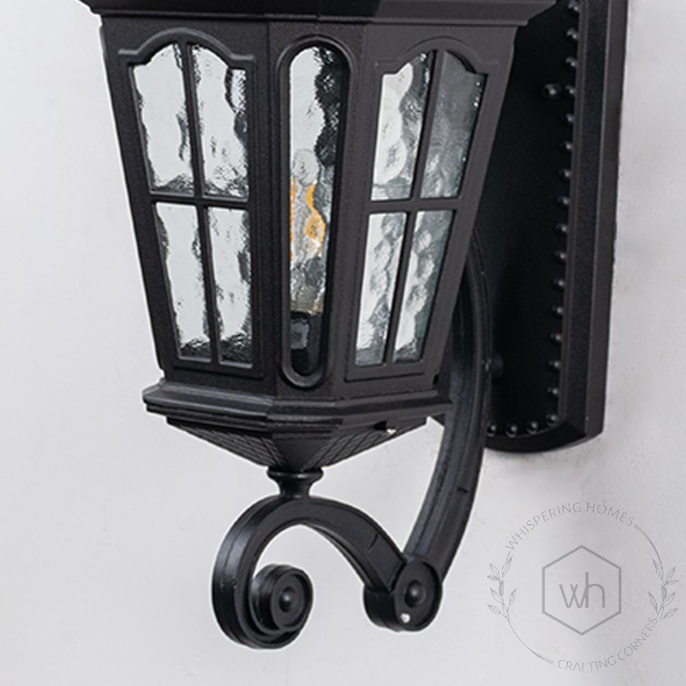 Halla Outdoor Wall Light - Up Closeup