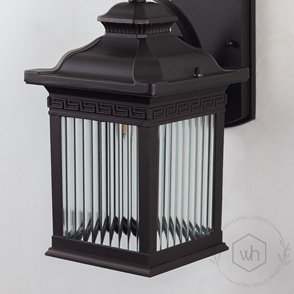 Porch Outdoor Wall Light - Dark Brown Closeup