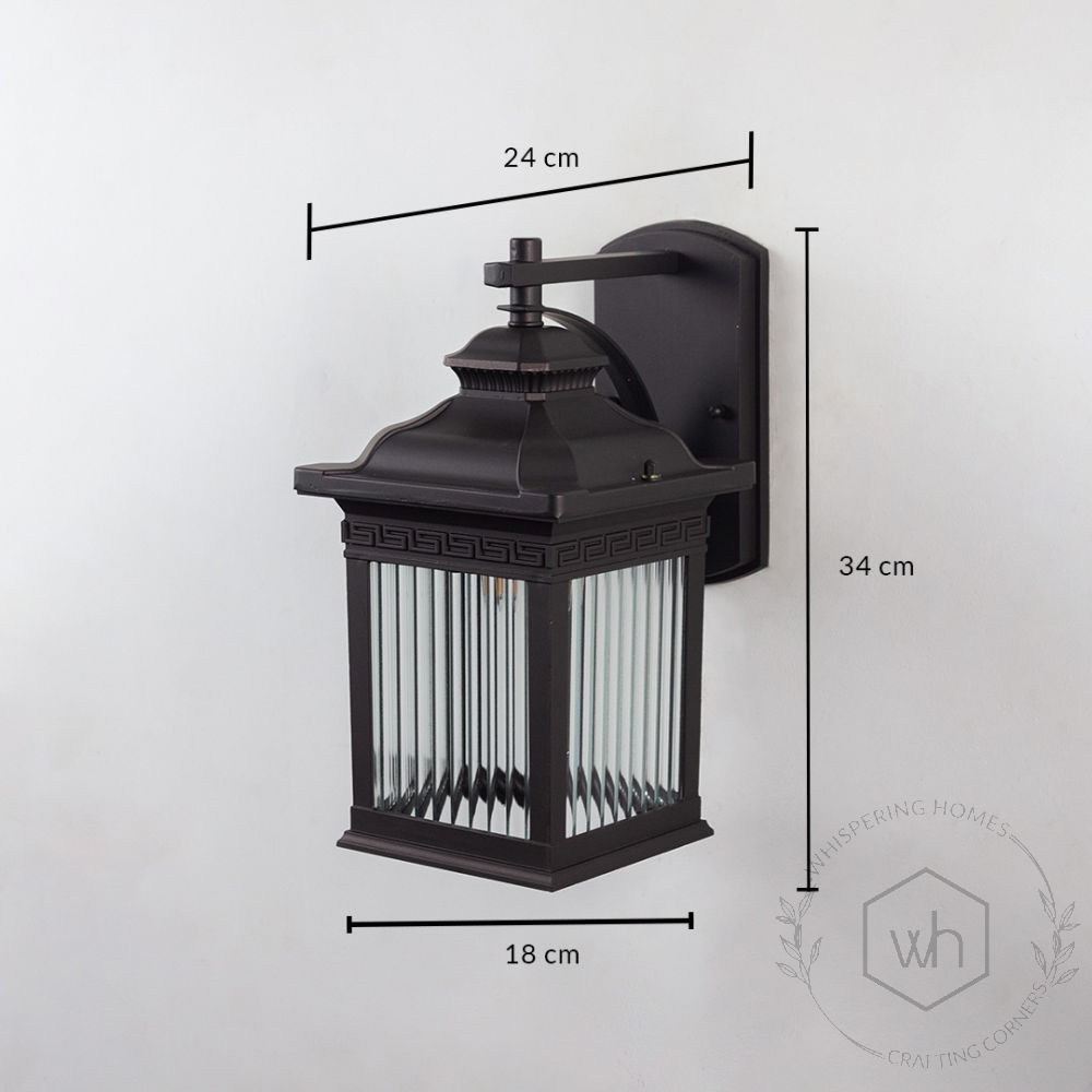 Porch Outdoor Wall Light - Dark Brown Dimensions