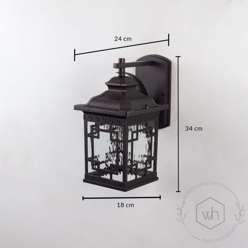 Chamberlin Outdoor Wall Light - Dark Brown Dimensions