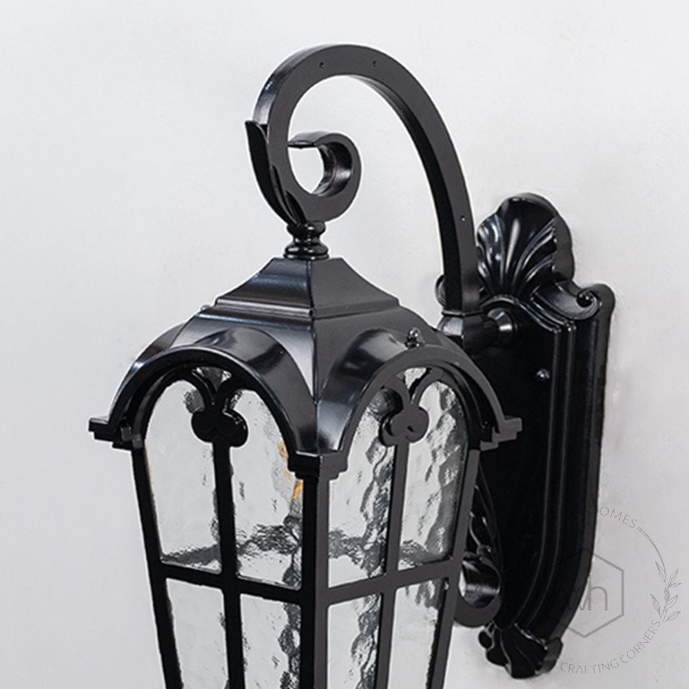 Desse Outdoor Wall Light - Black Closeup