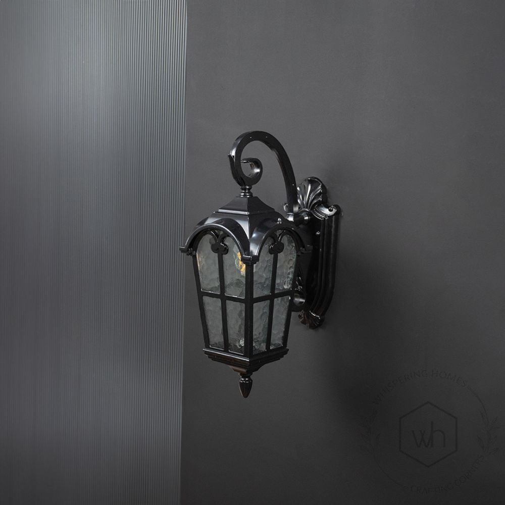 Desse Outdoor Wall Light - Black Light Off Black Background