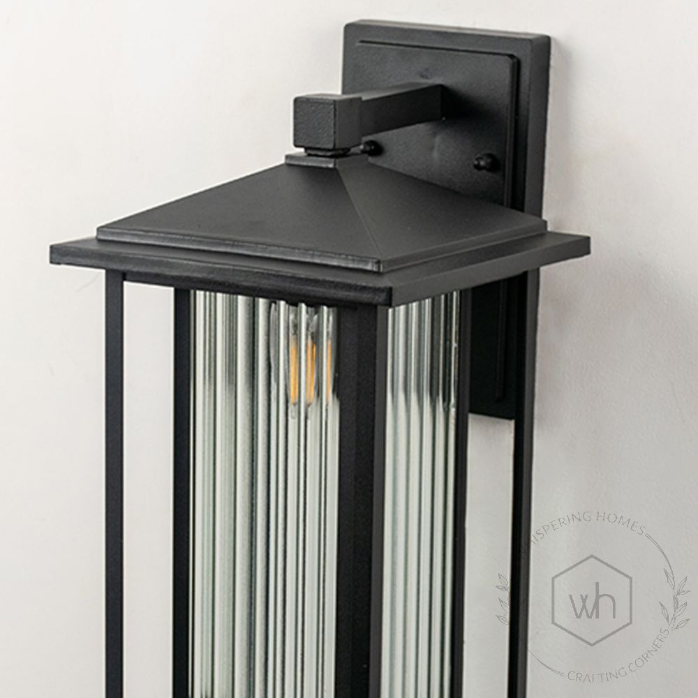 Makeshift Outdoor Wall Light - Black Closeup