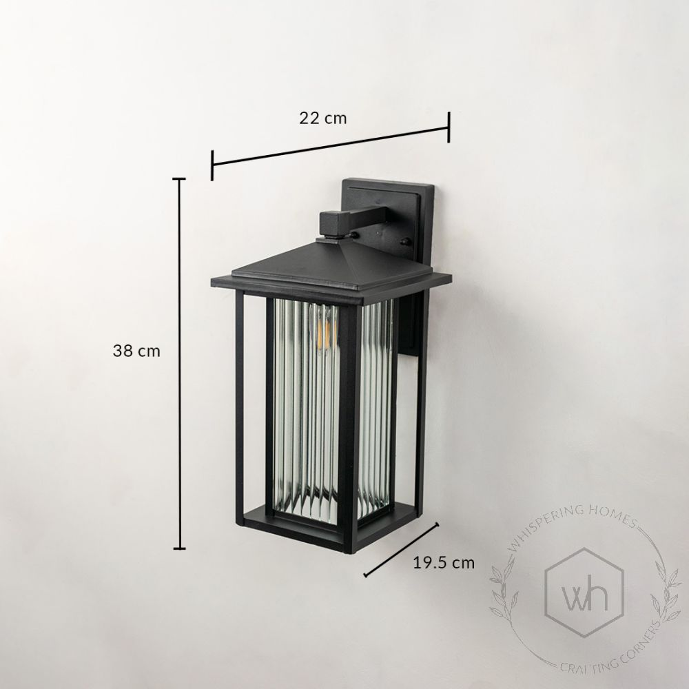 Makeshift Outdoor Wall Light - Black Dimensions