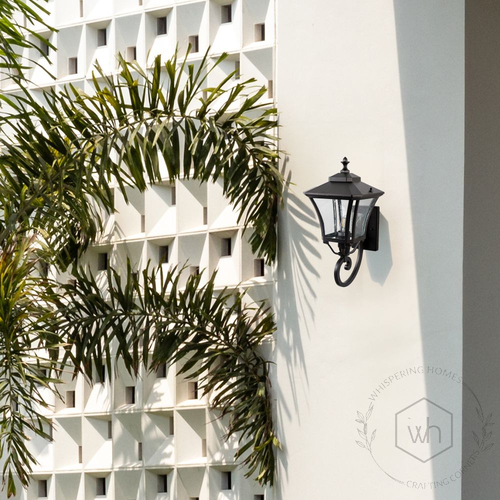 Chamber Outdoor Wall Light Up - Dark Brown Lifestyle