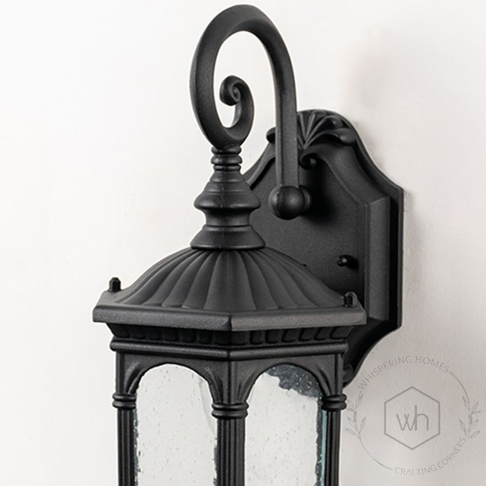 Affable Outdoor Wall Light - Black Closeup