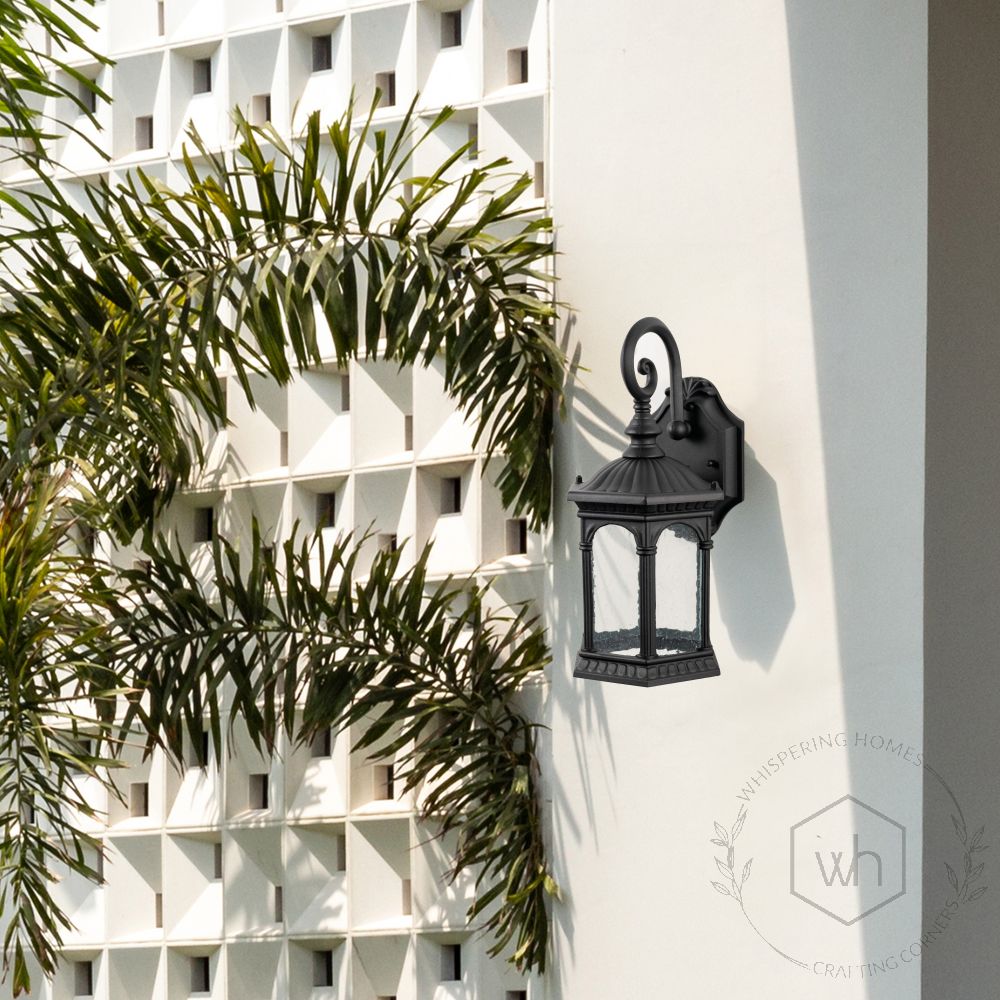 Affable Outdoor Wall Light - Black Lifestyle