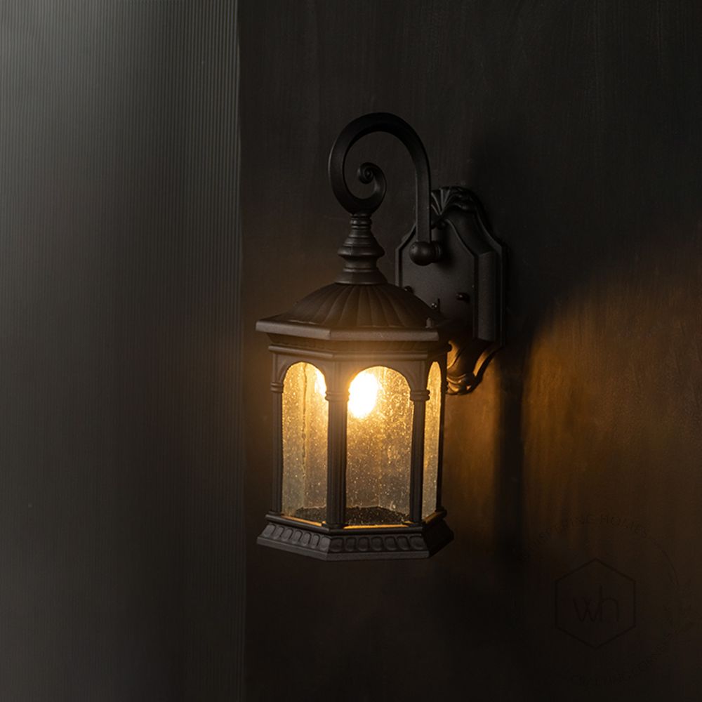 Affable Outdoor Wall Light - Black Light On Black Background