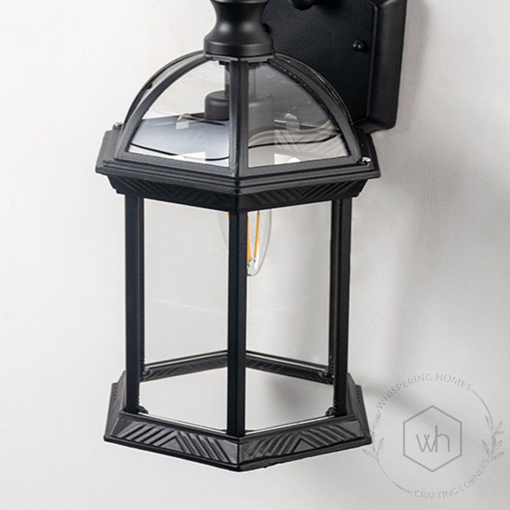 Auger Outdoor Wall Light - Black Closeup