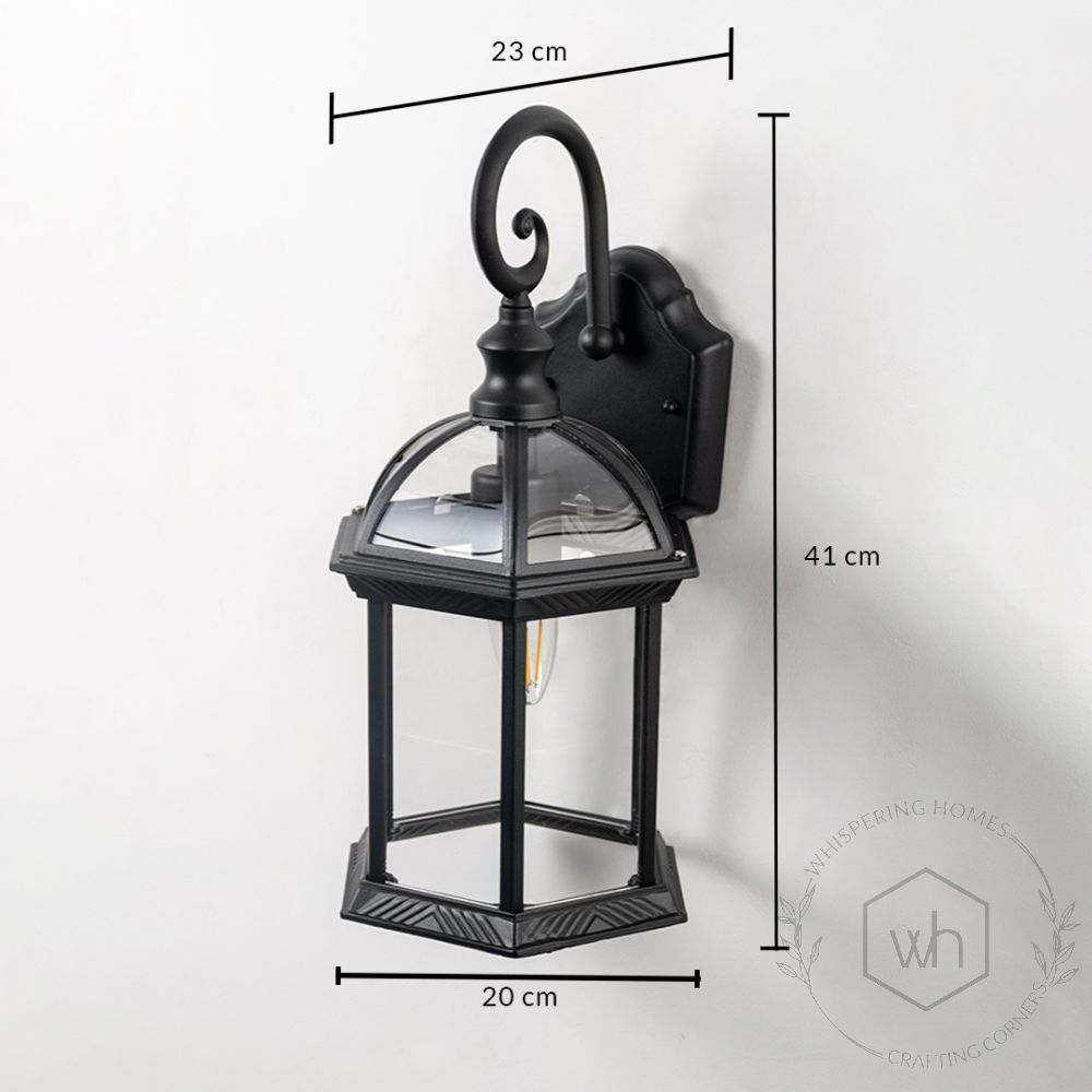 Auger Outdoor Wall Light - Black Dimensions