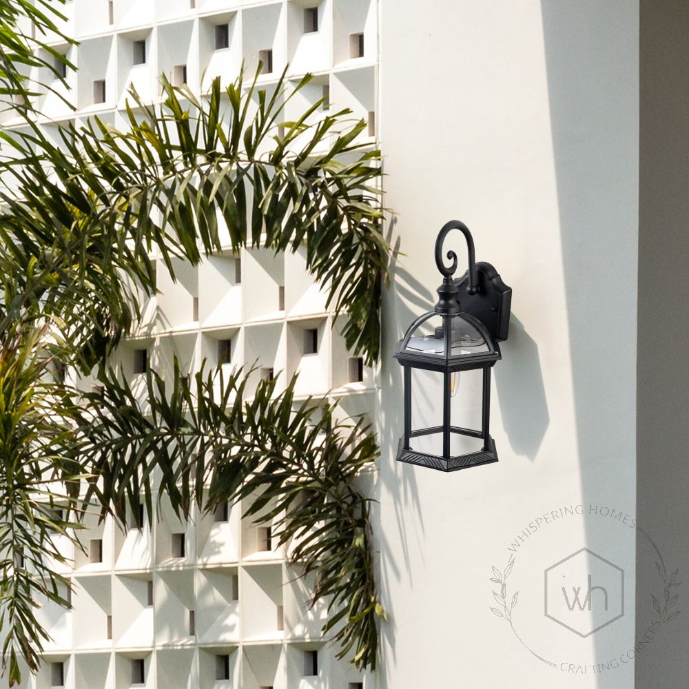 Auger Outdoor Wall Light - Black Lifestyle