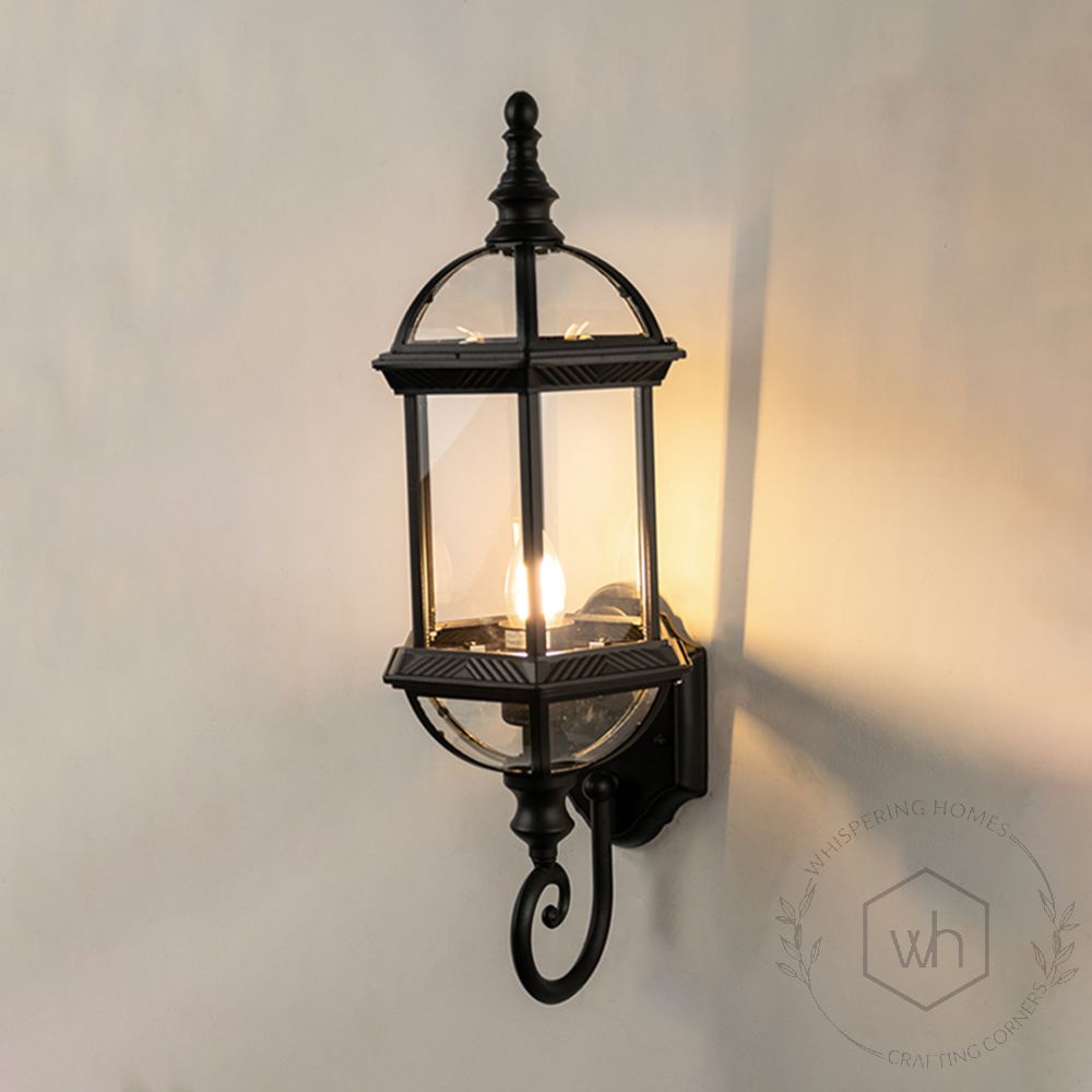 Licit Outdoor Wall Light - Black Light On White Background