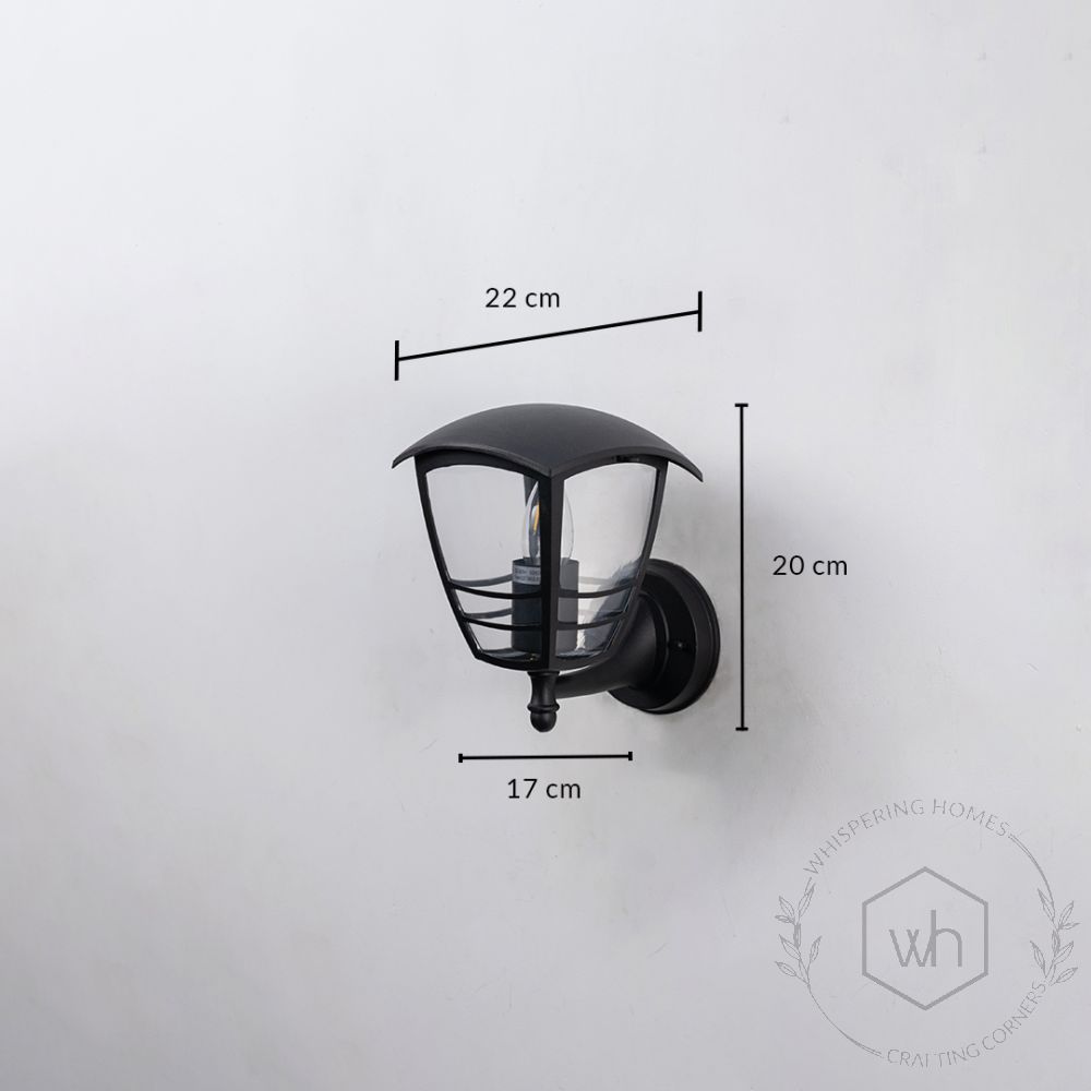 Nettle Outdoor Wall Light - Black Dimensions